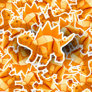 Origami Stegosaurus Sticker | Cute Dinosaur Decal | Perfect for Scrapbooking, Journals & More | Gift for Dino Lovers