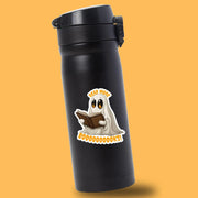 Reading Sticker - Read More Booooks Ghost Sticker - Funny Book Lover Gift for Bibliophiles & Readers