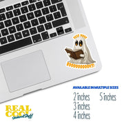 Reading Sticker - Read More Booooks Ghost Sticker - Funny Book Lover Gift for Bibliophiles & Readers