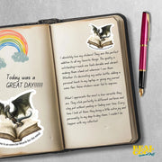 Fantasy Book Sticker | Fun Kindle Sticker for Book Lovers | Cute Reading Decor & Gifts | Literary Quotes Artsy Design