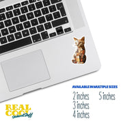 Cat Stickers - Wooden Cat Sticker - Rustic Cat Sticker