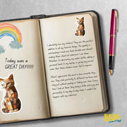 Cat Stickers - Wooden Cat Sticker - Rustic Cat Sticker