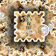 New York Sticker - Statue Of Liberty Sticker - New York Stamp Sticker