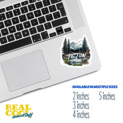Teton Wilderness Sticker - Wyoming Sticker - Wyoming Decal