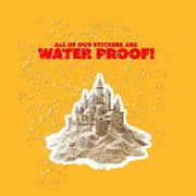 Sandcastle Sticker - Cute Sandcastle Gift for Beach Lovers & Summer Fun, Waterproof Vinyl Decal for Laptops, Water Bottles More