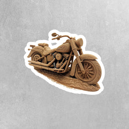 Sand Cycle Sticker - Cute Sand Motorcycle Sticker for Laptop, Car, or Helmet | Gift for Bike Lovers & Adventurers