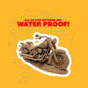 Sand Cycle Sticker - Cute Sand Motorcycle Sticker for Laptop, Car, or Helmet | Gift for Bike Lovers & Adventurers