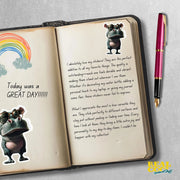 Cool Hippo Sticker - Funny Sunglasses Hippo Decal for Water Bottles, Laptops More, Cute Animal Decal