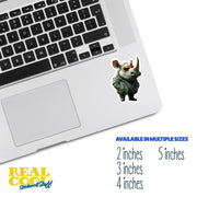 Cool Rhino Sticker - Funny Sunglasses Rhino Decal for Laptop, Water Bottle, and Car – Unique Animal Art - Cute Vinyl Stickers