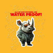 Cool Rhino Sticker - Funny Sunglasses Rhino Decal for Laptop, Water Bottle, and Car – Unique Animal Art - Cute Vinyl Stickers