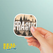 Prague Sticker | Vintage Travel Decal, Czech Republic Souvenir, Cityscape Art | Perfect Gift for Travelers & Locals