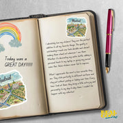 Madrid City Sticker, Travel Souvenir Decal, Urban Wall Art, Vintage Madrid Design, Planner & Scrapbook Accessory