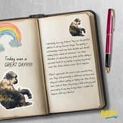 Gorilla Sticker - Double Exposure Sticker - Gorilla Jungle Sticker