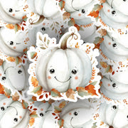 White Pumpkin Sticker | Watercolor White Pumpkin Decal for Fall Decor, Scrapbooking & Journals, Cute Autumn Decoration