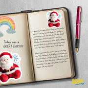 Santa Sticker | Festive Christmas Sticker for Gifts, Crafts & Holiday Decor | Cute Winter Decoration