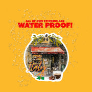 Italy Cafe Sticker, Vintage Cafe Aesthetic, Coffee Lovers Decor, Planner Accessories, Italian Coffee Shop Art