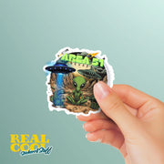 Area 51 Sticker - Alien, UFO, Extraterrestrial Decal for Car, Laptop, Water Bottle & More - Fun Sci-Fi Gift
