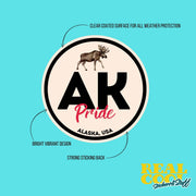 Alaska Pride Sticker - Alaska State Abbreviation Decal for Car, Laptop & Water Bottle | Perfect Alaskan Gift Souvenir