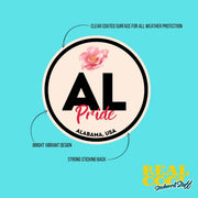 Alabama Pride Sticker - Alabama State Abbreviation Decal for Car, Laptop & Water Bottle | Perfect Alabama Gift Souvenir