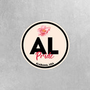Alabama Pride Sticker - Alabama State Abbreviation Decal for Car, Laptop & Water Bottle | Perfect Alabama Gift Souvenir