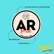 Arkansas Pride Sticker - Arkansas State Abbreviation Decal for Car, Laptop & Water Bottle | Perfect Arkansas Gift Souvenir