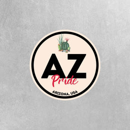 Arizona Pride Sticker - Arizona State Abbreviation Decal for Car, Laptop & Water Bottle | Perfect Arizona Gift Souvenir