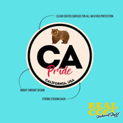 California Pride Sticker - California State Abbreviation Decal for Car, Laptop & Water Bottle | Perfect California Gift Souvenir