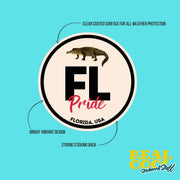 Florida Pride Sticker - Florida State Abbreviation Decal for Car, Laptop & Water Bottle | Perfect Florida Gift Souvenir