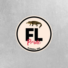 Florida Pride Sticker - Florida State Abbreviation Decal for Car, Laptop & Water Bottle | Perfect Florida Gift Souvenir