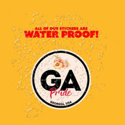 Georgia Pride Sticker - Georgia State Abbreviation Decal for Car, Laptop & Water Bottle | Perfect Georgia Gift Souvenir