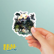 Isla Nublar Sticker - The Lost World Vinyl Decal, Jurassic Park Theme, Perfect for Car, Laptop & Water Bottle Decor