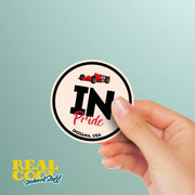 Indiana Pride Sticker - Indiana State Abbreviation Decal for Car, Laptop & Water Bottle | Perfect Indiana Gift Souvenir