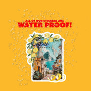 Vintage Capri Italy Sticker - Italy Travel Sticker for Journals - Island of Capri Decal - Perfect Travel Souvenir