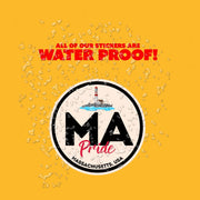 Massachusetts Pride Sticker - Massachusetts State Abbreviation Decal for Car, Laptop & Water Bottle | Perfect Massachusetts Gift Souvenir