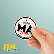 Massachusetts Pride Sticker - Massachusetts State Abbreviation Decal for Car, Laptop & Water Bottle | Perfect Massachusetts Gift Souvenir