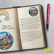 San Francisco Sticker - Painted Ladies Postcard Row Art - Travel Decal, Souvenir Gift, Home Decor