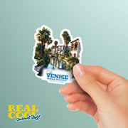 Venice Canals Walkway Sticker | Venice Beach California Decal, Ocean Inspired Art, Travel Souvenir, Beach Decor, Gift for Travelers