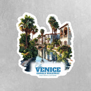 Venice Canals Walkway Sticker | Venice Beach California Decal, Ocean Inspired Art, Travel Souvenir, Beach Decor, Gift for Travelers