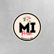 Michigan Pride Sticker - Michigan State Abbreviation Decal for Car, Laptop & Water Bottle | Perfect Michigan Gift Souvenir