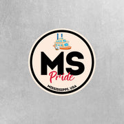 Mississippi Pride Sticker - Mississippi State Abbreviation Decal for Car, Laptop & Water Bottle | Perfect Mississippi Gift Souvenir