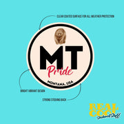 Montana Pride Sticker - Montana State Abbreviation Decal for Car, Laptop & Water Bottle | Perfect Montana Gift Souvenir