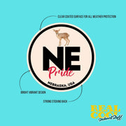 Nebraska Pride Sticker - Nebraska State Abbreviation Decal for Car, Laptop & Water Bottle | Perfect Nebraska Gift Souvenir