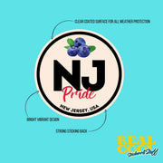 New Jersey Pride Sticker - New Jersey State Abbreviation Decal for Car, Laptop & Water Bottle | Perfect New Jersey Gift Souvenir