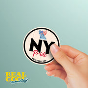 New York Pride Sticker - New York State Abbreviation Decal for Car, Laptop & Water Bottle | Perfect New York Gift Souvenir
