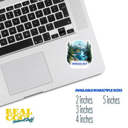 Emerald Bay Sticker - California Nature Decal, Waterproof Vinyl, Outdoor Adventure, Lake Tahoe Art, Eco-Friendly Travel Stickers