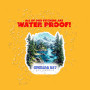 Emerald Bay Sticker - California Nature Decal, Waterproof Vinyl, Outdoor Adventure, Lake Tahoe Art, Eco-Friendly Travel Stickers