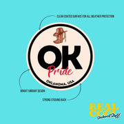 Oklahoma Pride Sticker - Oklahoma State Abbreviation Decal for Car, Laptop & Water Bottle | Perfect Oklahoma Gift Souvenir