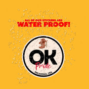 Oklahoma Pride Sticker - Oklahoma State Abbreviation Decal for Car, Laptop & Water Bottle | Perfect Oklahoma Gift Souvenir