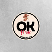 Oklahoma Pride Sticker - Oklahoma State Abbreviation Decal for Car, Laptop & Water Bottle | Perfect Oklahoma Gift Souvenir
