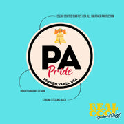 Pennsylvania Pride Sticker - Pennsylvania State Abbreviation Decal for Car, Laptop & Water Bottle | Perfect Pennsylvania Gift Souvenir